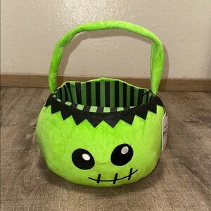 Green Monster Halloween Basket for Kids